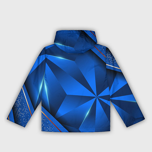 Женская ветровка Герб РФ на синем объемном фоне / 3D-Черный – фото 2