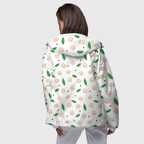 Женская ветровка Пельмени с лавровым листом и перцем / 3D-Черный – фото 4