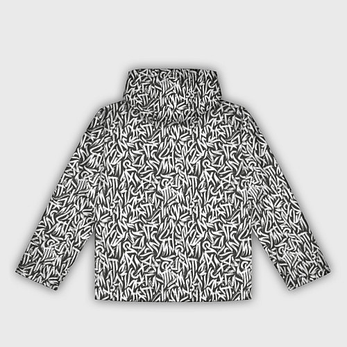 Женская ветровка Надпись краской / 3D-Черный – фото 2