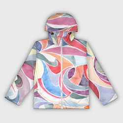 Ветровка с капюшоном женская Буйство красок акварель, цвет: 3D-белый