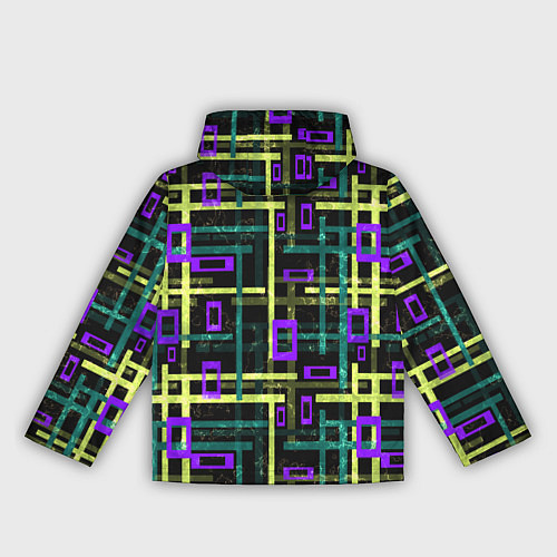 Женская ветровка Геометрический узор с мраморной текстурой / 3D-Черный – фото 2