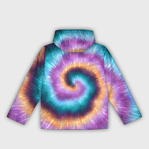 Женская ветровка Сине-фиолетовый тай дай / 3D-Белый – фото 2