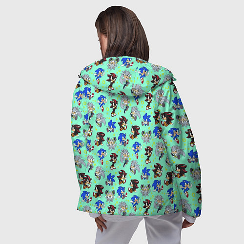 Женская ветровка Ежик Соник и его друзья / 3D-Черный – фото 4