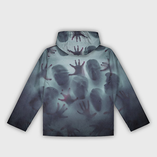 Женская ветровка Scary faces trying to get out / 3D-Белый – фото 2