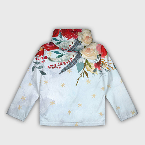 Женская ветровка Новогодний букет из роз / 3D-Белый – фото 2