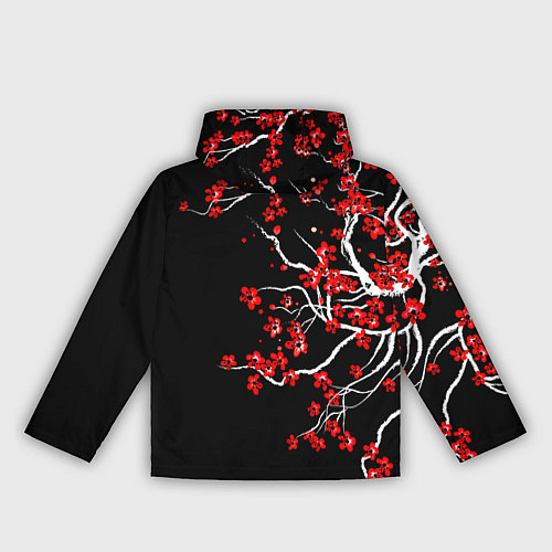 Женская ветровка Сакура в цвету / 3D-Белый – фото 2