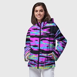 Ветровка с капюшоном женская Lollipop камуфляж, цвет: 3D-черный — фото 2