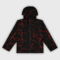 Ветровка с капюшоном женская Текстура лавы, цвет: 3D-черный