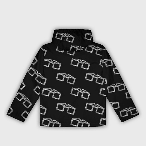 Женская ветровка Модные очки черно-белый узор / 3D-Черный – фото 2