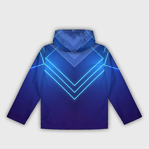 Женская ветровка Глубокий синий с неоновыми полосами / 3D-Белый – фото 2