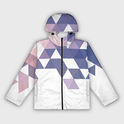 Женская ветровка Розово-фиолетовый паттерн и белый фон