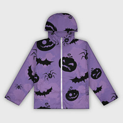 Ветровка с капюшоном женская Ужасы ночи, цвет: 3D-белый