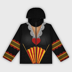 Ветровка с капюшоном женская Червонная королева Верх, цвет: 3D-черный