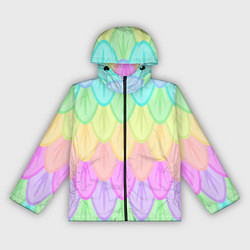 Ветровка с капюшоном женская Цветные перья, цвет: 3D-черный