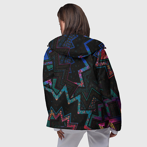 Женская ветровка Этнический Узор / 3D-Черный – фото 4