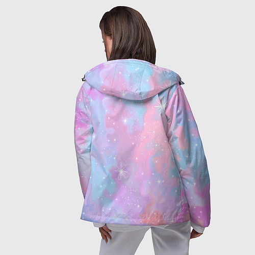 Женская ветровка Pink starry sky / 3D-Черный – фото 4