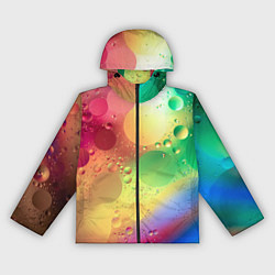 Ветровка с капюшоном женская Свет и пузыри, цвет: 3D-черный