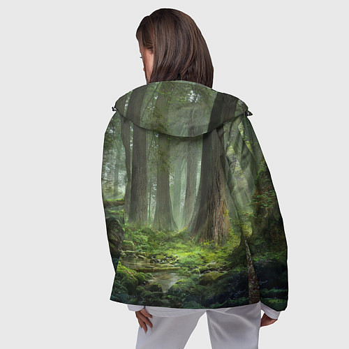Женская ветровка Мудрое Таинственное Дерево / 3D-Черный – фото 4