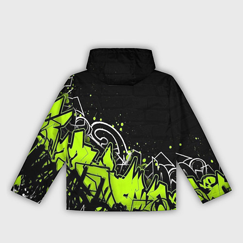 Женская ветровка Яркое граффити на черной стене / 3D-Белый – фото 2