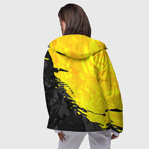 Женская ветровка Black and yellow / 3D-Черный – фото 4