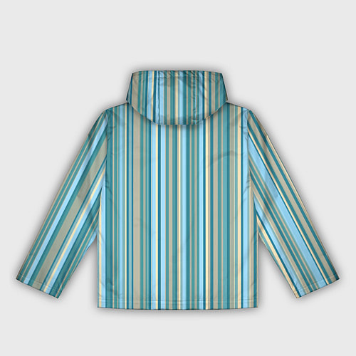 Женская ветровка Текстура полосы зелено-голубой / 3D-Белый – фото 2