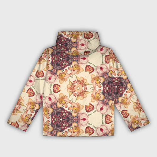 Женская ветровка Цветы абстрактные розы / 3D-Черный – фото 2