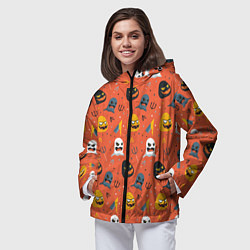Ветровка с капюшоном женская HALLOWEEN ХЭЛЛУИН, цвет: 3D-черный — фото 2