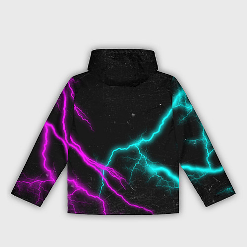 Женская ветровка Неоновый Гоку Блек молния lightning / 3D-Черный – фото 2