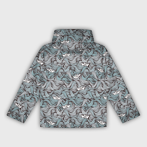 Женская ветровка Кораблик бумажный на волнах / 3D-Белый – фото 2