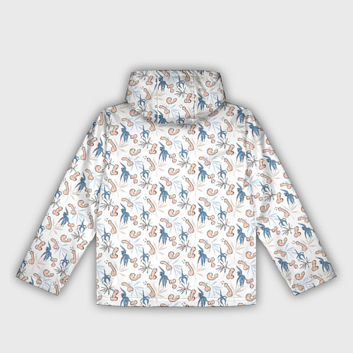 Женская ветровка Пенис и растения / 3D-Белый – фото 2