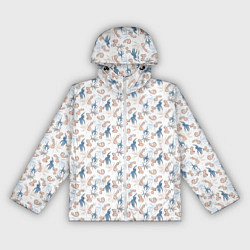 Ветровка с капюшоном женская Пенис и растения, цвет: 3D-белый