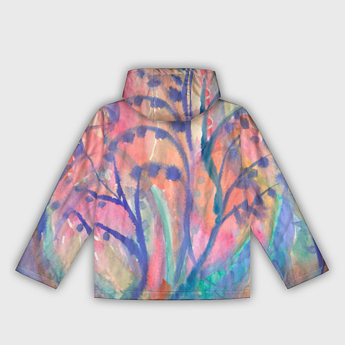 Женская ветровка Акварельный растительный узор зимнее утро / 3D-Белый – фото 2