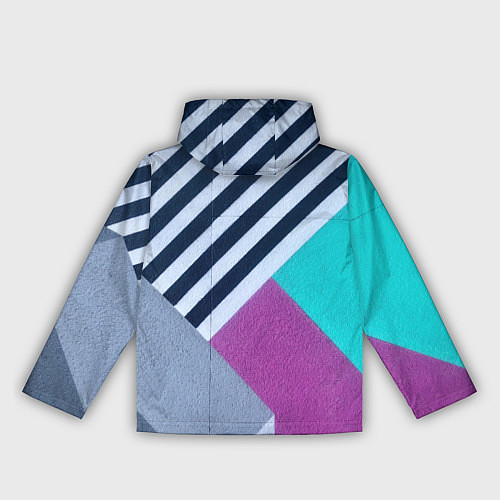 Женская ветровка Разнообразные абстрактные паттерны / 3D-Черный – фото 2