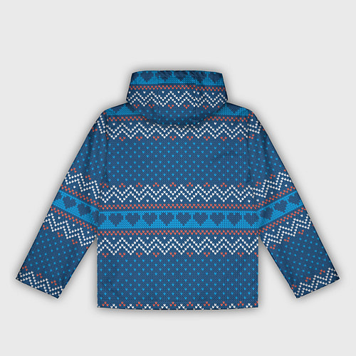 Женская ветровка Вязанный стиль - сердечки / 3D-Белый – фото 2