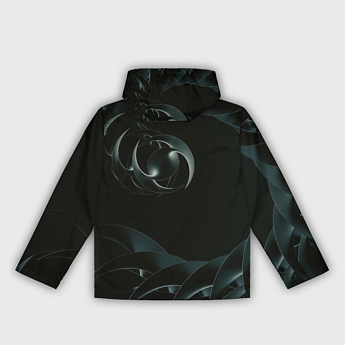 Женская ветровка Изометрическая спираль во тьме / 3D-Черный – фото 2