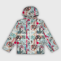 Ветровка с капюшоном женская Анархия и панки, цвет: 3D-белый