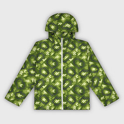 Ветровка с капюшоном женская Милитари Чешуя, цвет: 3D-белый
