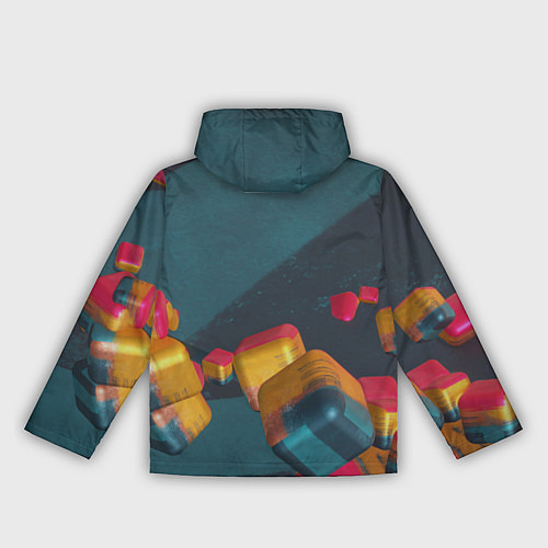 Женская ветровка Множество абстрактных кубиков / 3D-Белый – фото 2