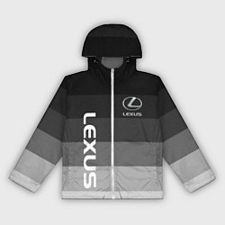 Ветровка с капюшоном женская Lexus серый градиент, цвет: 3D-белый