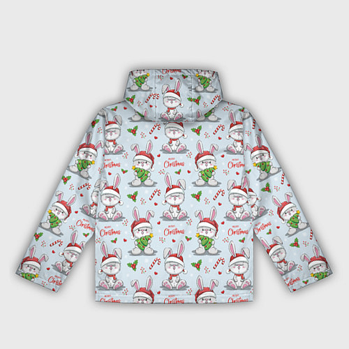 Женская ветровка Милые новогодние кролики / 3D-Черный – фото 2