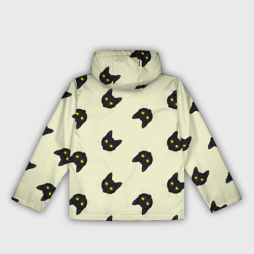 Женская ветровка Эстетика: черный кот на светлом фоне / 3D-Белый – фото 2