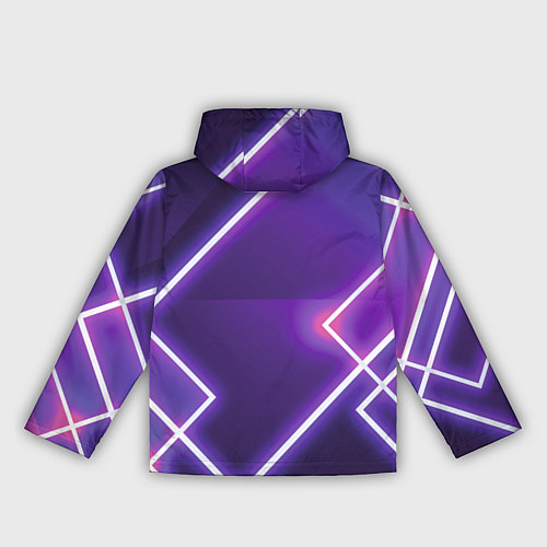Женская ветровка Неоновые прямоугольники / 3D-Черный – фото 2
