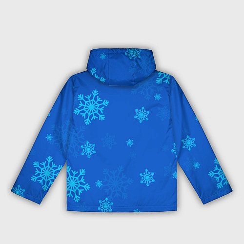 Женская ветровка Снежинки - синий / 3D-Белый – фото 2