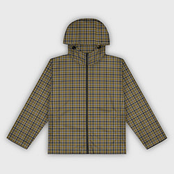 Женская ветровка Горчичный с серым клетчатый узор
