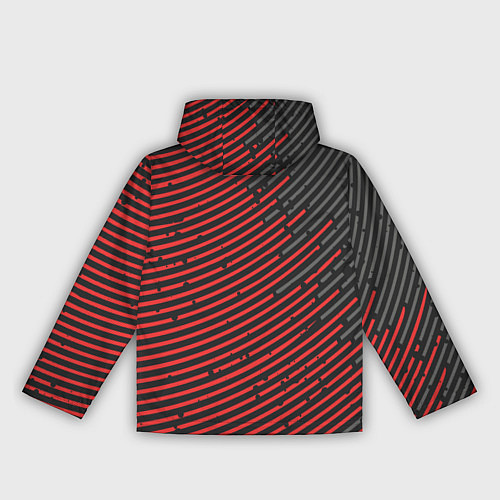Женская ветровка Красно-серые круги / 3D-Черный – фото 2