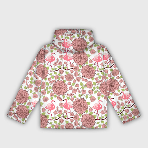 Женская ветровка Фламинго и лотосы / 3D-Белый – фото 2