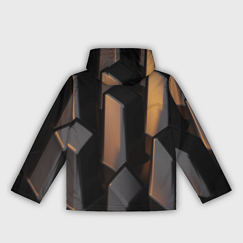 Женская ветровка Абстрактные тёмные геометрические блоки / 3D-Белый – фото 2