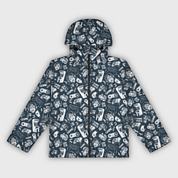 Ветровка с капюшоном женская Геймер и игровые приставки и автоматы ретро, цвет: 3D-черный