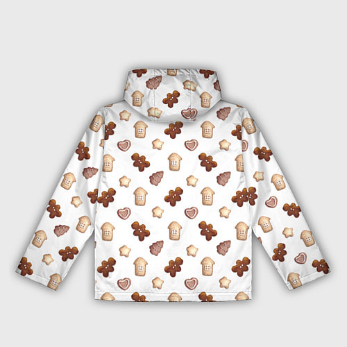 Женская ветровка Новогоднее печенье - паттерн / 3D-Белый – фото 2