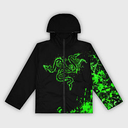 Ветровка с капюшоном женская Razer брызги, цвет: 3D-черный